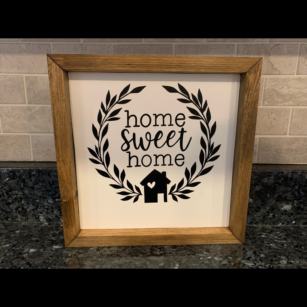 Hand Made wooden home sweet home sign